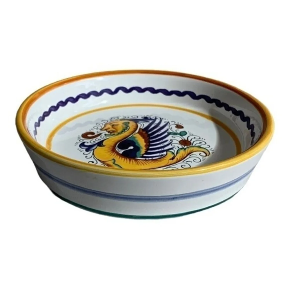 Sur La Table Dragon Print Ceramic Bowl Coaster 5.5